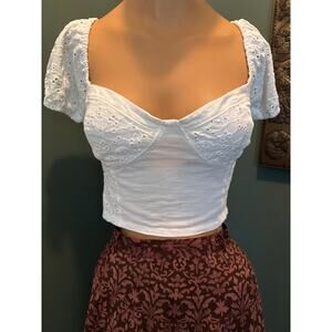 Billabong, Vintage Women’s Eyelet Crop Top, Size L
